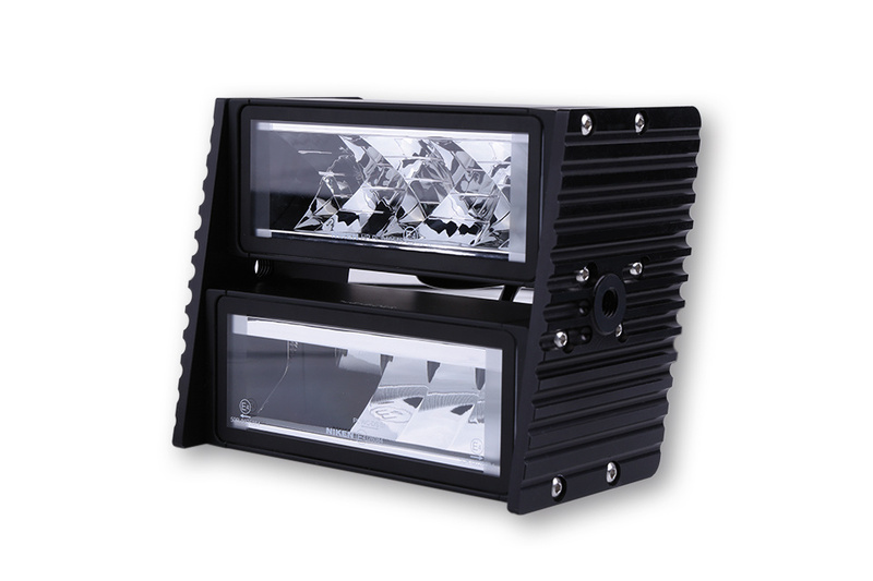 HIGHSIDER pro Scheinwerfer Ultimate LED Schwarz Mit Wave-Halter, E-Geprüft (1Stck)