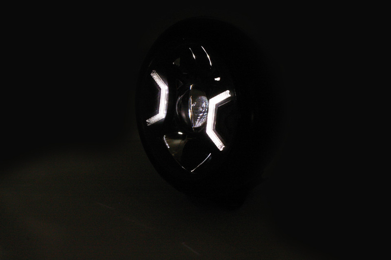 HIGHSIDER pro 7 Zoll Scheinwerfer HD-Style Typ 2 LED Schwarz E-Geprüft (1Stck) – Bild 3