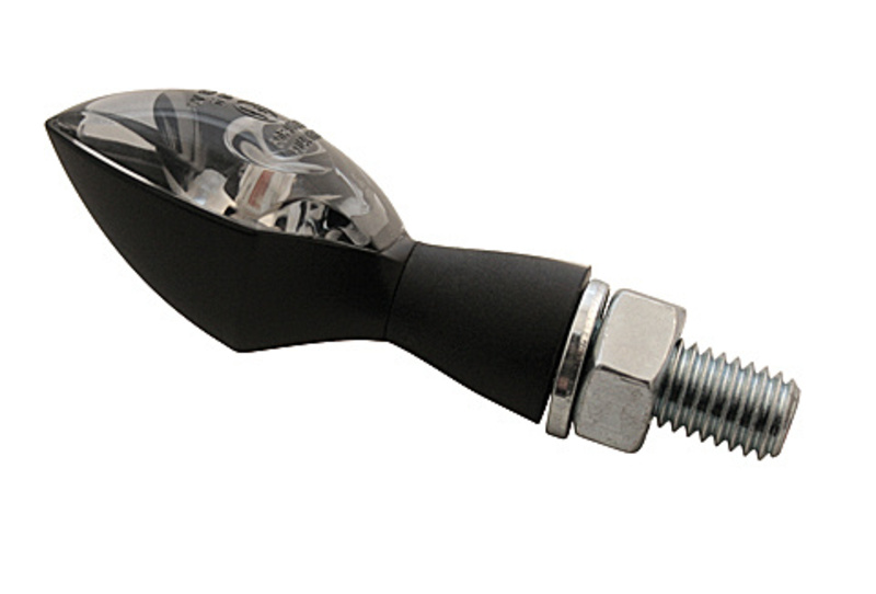 HIGHSIDER pro Pen Head LED Indicator Gehäuse Schwarz / Linse Rauchgrau (Paar), Vorn & Hinten – Bild 3