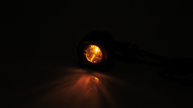 HIGHSIDER pro Classic-X1 LED Indicator Gehäuse Silber / Linse Rauchgrau (Paar), Vorn & Hinten – Bild 3