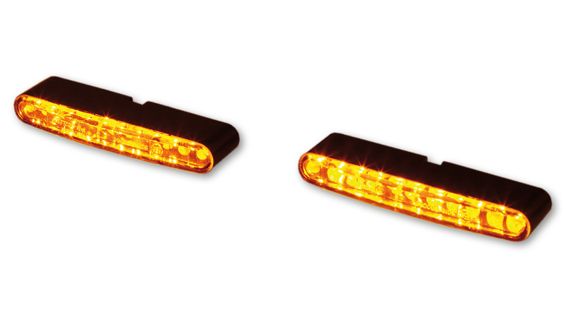 HIGHSIDER pro Stripe LED Indicator-Module Gehäuse Schwarz / Linse Klar (Paar), Vorn & Hinten – Bild 5