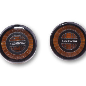 HIGHSIDER Pro Rocket LED Blinker Gehäuse Schwarz / Linse Rauchgrau (Paar), Vorn & Hinten