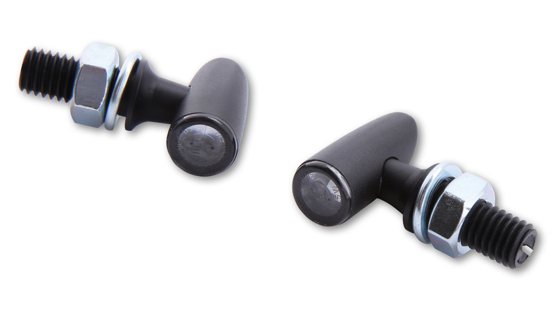 HIGHSIDER Pro Proton One LED Blinker Gehäuse Schwarz / Linse Rauchgrau (Paar), Vorn & Hinten – Bild 3