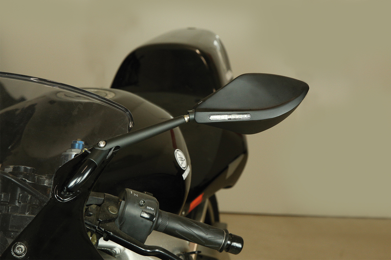 HIGHSIDER pro fairing mirror Torezzo Black with LED