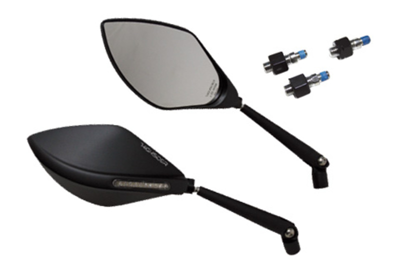 HIGHSIDER pro Spiegel Torezzo Schwarz Mit LED Blinker (Paar)