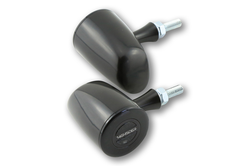 HIGHSIDER pro Rocket Classic LED Indicator Gehäuse Chrom / Linse Rauchgrau (Paar), Vorn & Hinten
