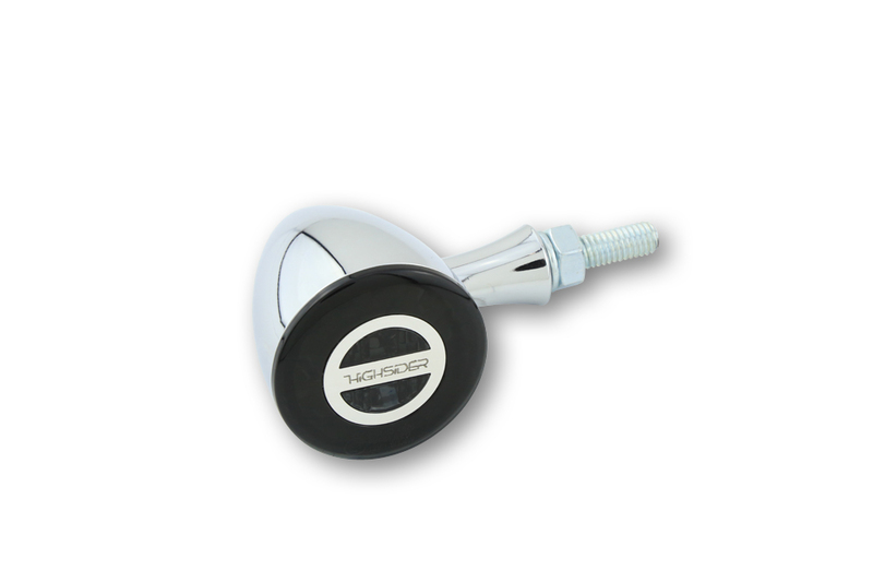 HIGHSIDER pro Rocket Bullet LED Rück-, Bremslicht, Blinker Chrom/Getönt 3in1, E-Geprüft (Paar) – Bild 4
