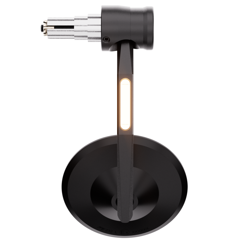 HIGHSIDER pro Lenkerendenspiegel Montana-RIM Schwarz Mit LED Blinker (1Stck.)