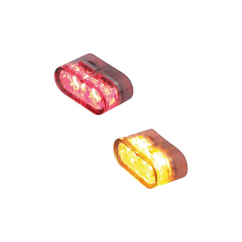 HIGHSIDER Pro Little Star_MX Pro LED 3in1 Blinker-Rücklicht-Kombination Modul Linse Rauchgrau (Paar), Hinten