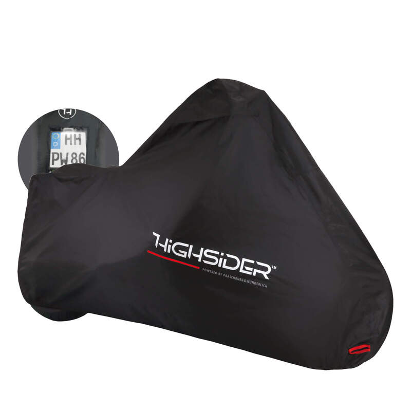 HIGHSIDER pro Outdoor Abdeckplane Schwarz XL, Mit Kennzeichenfenster (1Stck) – Bild 2