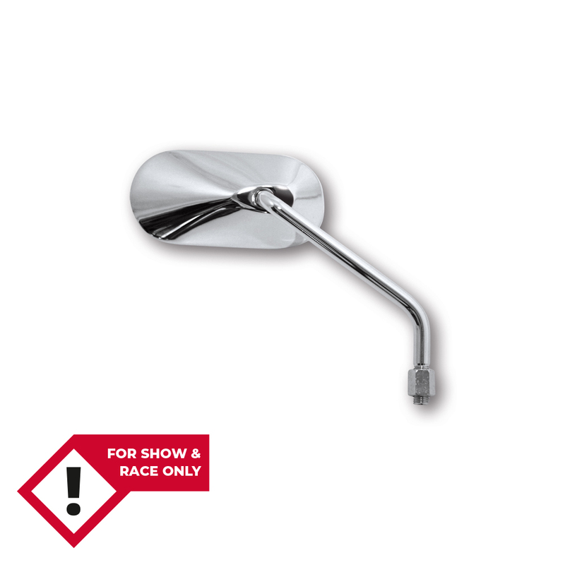 HIGHSIDER smart Lenkerspiegel Agila Chrom Oval, Rechts, Nicht E-Geprüft (1Stck.)