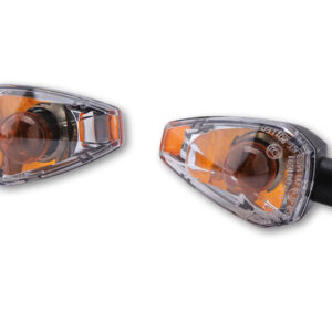 HIGHSIDER Smart Big Peak Glühlampen Blinker Gehäuse Schwarz / Linse Klar (Paar), Vorn & Hinten