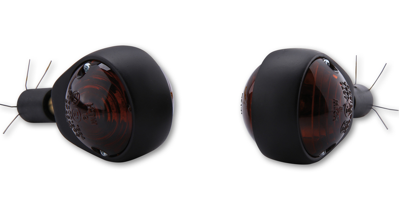 HIGHSIDER Smart Ochsenauge Glühlampen Lenkerendenblinker Gehäuse Schwarz / Linse Rauchgrau (Paar), Vorn & Hinten – Bild 4