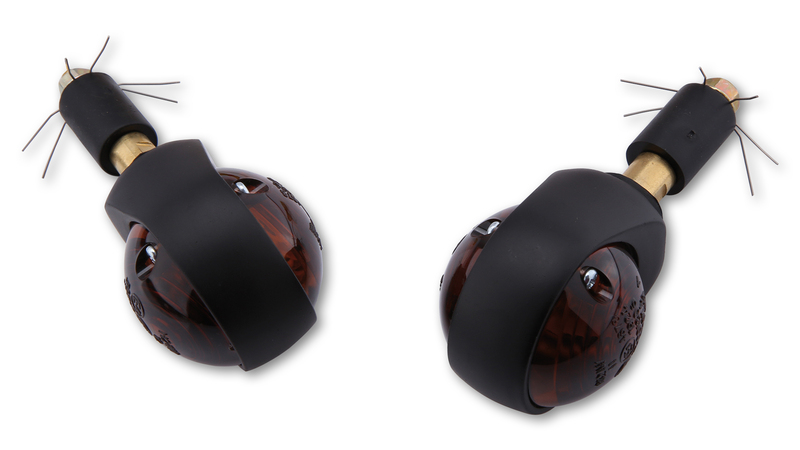 HIGHSIDER Smart Ochsenauge Glühlampen Lenkerendenblinker Gehäuse Schwarz / Linse Rauchgrau (Paar), Vorn & Hinten – Bild 5