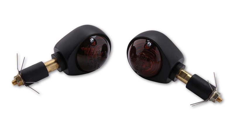 HIGHSIDER Smart Ochsenauge Glühlampen Lenkerendenblinker Gehäuse Schwarz / Linse Rauchgrau (Paar), Vorn & Hinten – Bild 6