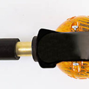 HIGHSIDER Smart Ochsenauge Glühlampen Lenkerendenblinker Gehäuse Schwarz / Linse Orange (Paar), Vorn & Hinten