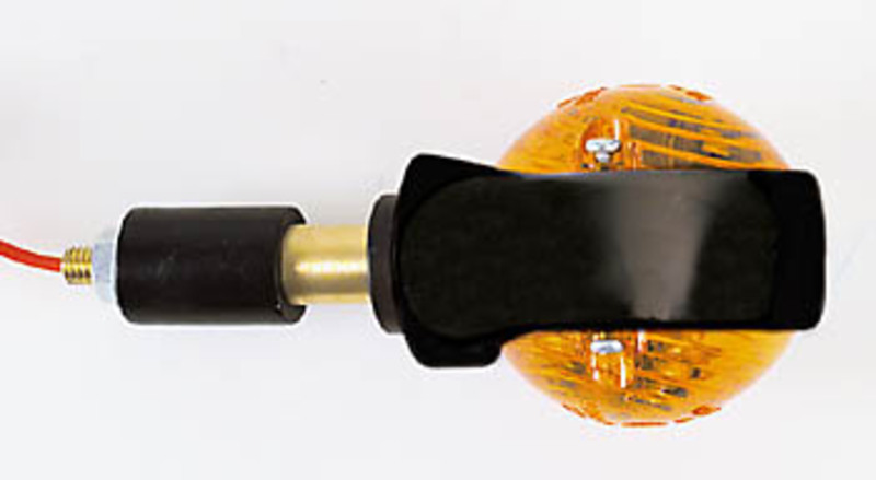 HIGHSIDER Smart Ochsenauge Glühlampen Lenkerendenblinker Gehäuse Schwarz / Linse Orange (Paar), Vorn & Hinten