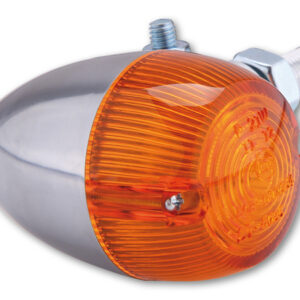 HIGHSIDER Smart Bullet Light Glühlampen Blinker Gehäuse Silber / Linse Orange (Stück), Vorn & Hinten