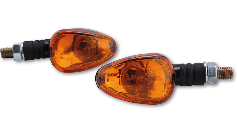 HIGHSIDER Smart Little Duke Glühlampen Mini-Blinker Gehäuse Schwarz / Linse Orange (Paar), Vorn & Hinten – Bild 4
