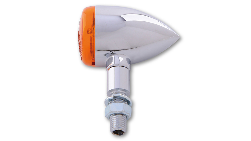 HIGHSIDER Smart Bullet Light Glühlampen Blinker Gehäuse Chrom / Linse Orange (Paar), Vorn & Hinten – Bild 4
