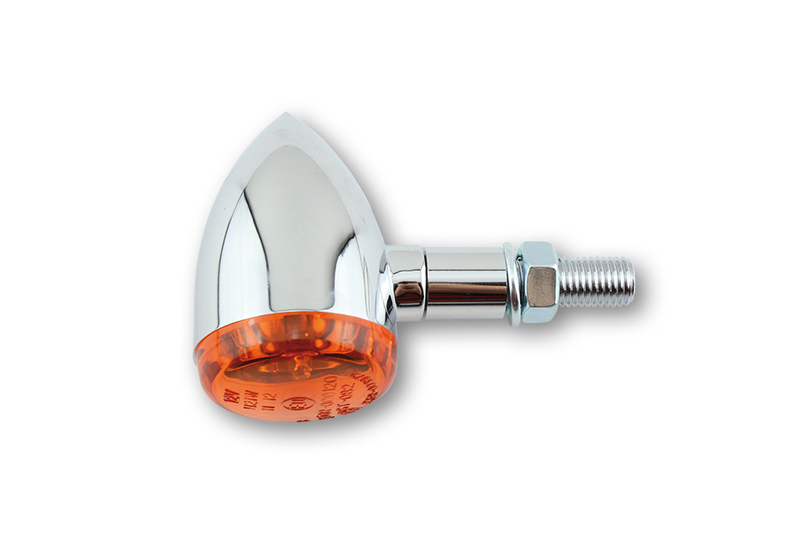 HIGHSIDER Smart Bullet Light Glühlampen Blinker Gehäuse Chrom / Linse Orange (Paar), Vorn & Hinten – Bild 5