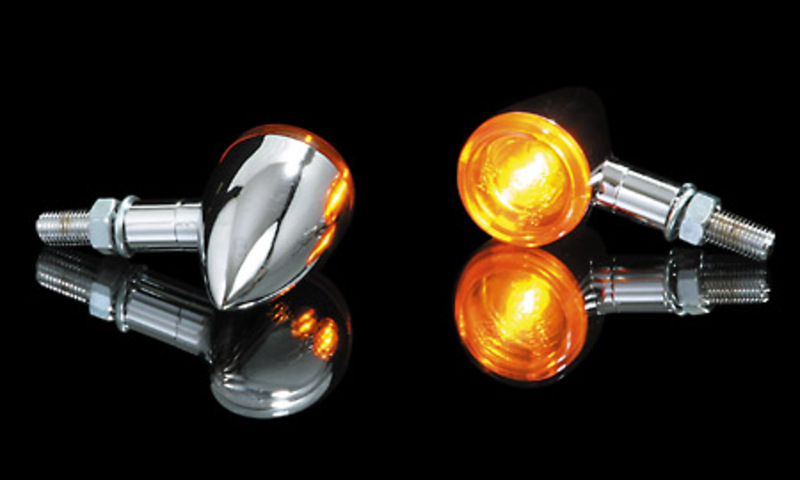 HIGHSIDER Smart Bullet Light Glühlampen Blinker Gehäuse Chrom / Linse Orange (Paar), Vorn & Hinten – Bild 6