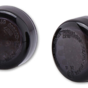 HIGHSIDER Smart Micro Disc LED Blinker Gehäuse Schwarz / Linse Rauchgrau (Paar), Vorn & Hinten