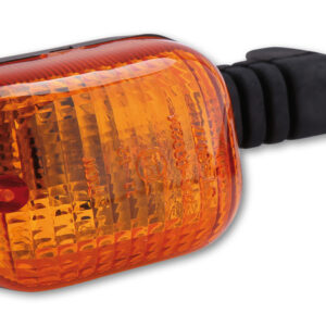 HIGHSIDER Smart Duc-Style Glühlampen Blinker Gehäuse Schwarz / Linse Orange (Stück), Vorn Links & Hinten Rechts