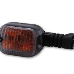 HIGHSIDER Smart Duc-Style Glühlampen Blinker Gehäuse Schwarz / Linse Rauchgrau (Stück), Vorn Links & Hinten Rechts