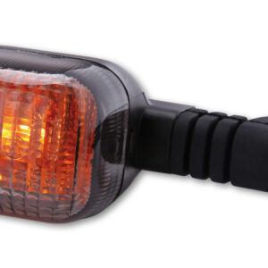 HIGHSIDER Smart Duc-Style Glühlampen Blinker Gehäuse Schwarz / Linse Rauchgrau (Stück), Vorn Rechts & Hinten Links