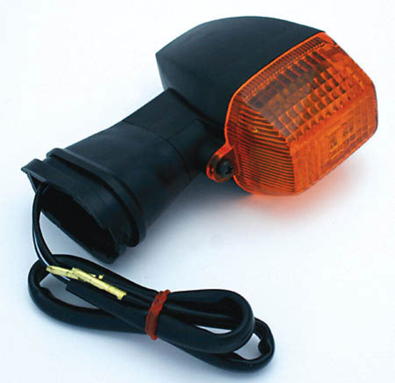 HIGHSIDER Smart Kawasaki Style Glühlampen Blinker Gehäuse Schwarz / Linse Orange (Stück), Vorn & Hinten