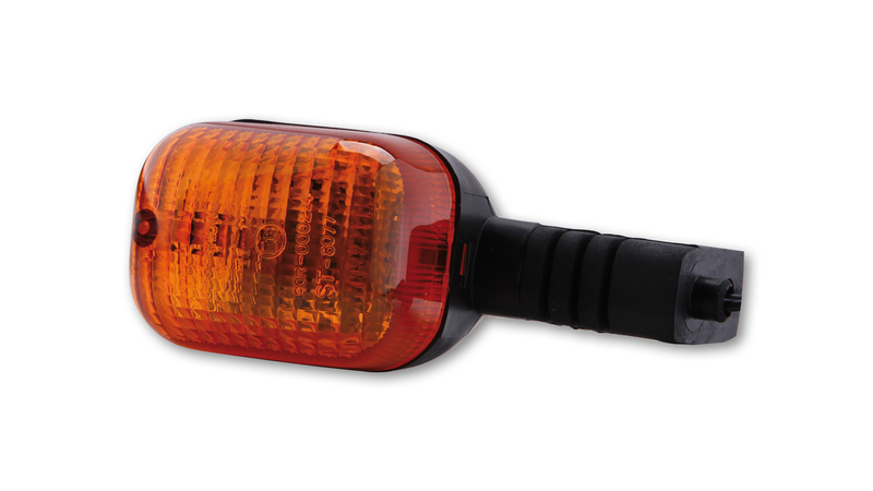 HIGHSIDER Smart Duc-Style Glühlampen Blinker Gehäuse Schwarz / Linse Orange (Stück), Vorn Rechts & Hinten Links