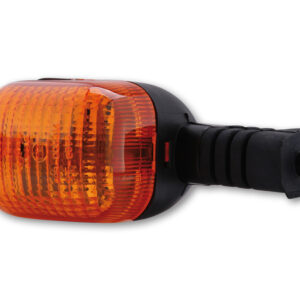 HIGHSIDER Smart Duc-Style Glühlampen Blinker Gehäuse Schwarz / Linse Orange (Stück), Vorn Links & Hinten Rechts