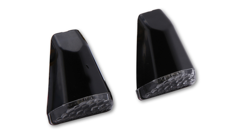 HIGHSIDER Smart Swift LED Verkleidungsblinker Gehäuse Schwarz / Linse Klar (Paar), Vorn & Hinten