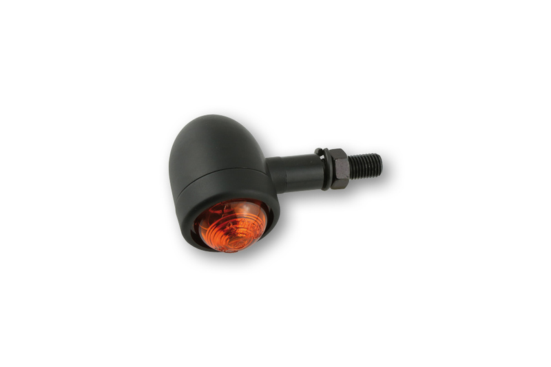 HIGHSIDER Smart Old School Typ 1 Glühlampen Blinker Gehäuse Schwarz / Linse Orange (Paar), Vorn & Hinten – Bild 5