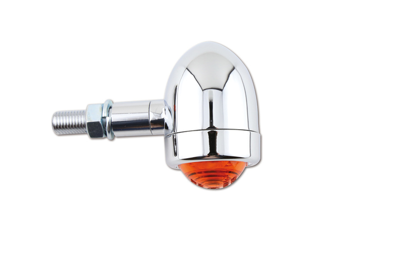 HIGHSIDER Smart Old School Typ 1 Glühlampen Blinker Gehäuse Chrom / Linse Orange (Paar), Vorn & Hinten – Bild 5