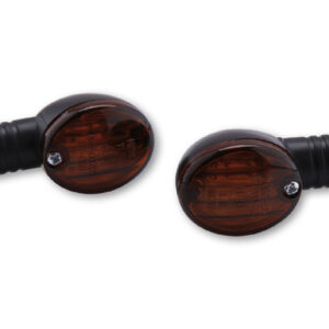 HIGHSIDER Smart Micro-Flash Glühlampen Mini-Blinker Gehäuse Schwarz / Linse Rauchgrau (Paar), Vorn & Hinten