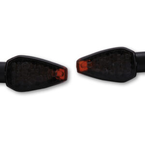 HIGHSIDER Smart Peak LED Blinker Gehäuse Schwarz / Linse Rauchgrau (Paar), Vorn & Hinten