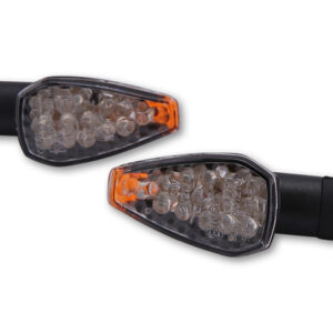 HIGHSIDER Smart Peak LED Blinker Gehäuse Schwarz / Linse Klar (Paar), Vorn & Hinten