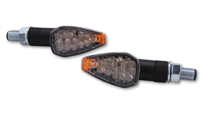 HIGHSIDER Smart Peak LED Blinker Gehäuse Schwarz / Linse Klar (Paar), Vorn & Hinten