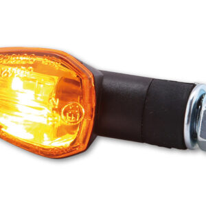 HIGHSIDER smart Peak Glühlampen Blinker Gehäuse Schwarz / Linse Orange (Paar), Vorn & Hinten