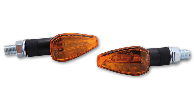 HIGHSIDER smart Peak Glühlampen Blinker Gehäuse Schwarz / Linse Orange (Paar), Vorn & Hinten – Bild 4