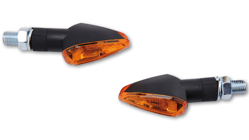 HIGHSIDER smart Peak Glühlampen Blinker Gehäuse Schwarz / Linse Orange (Paar), Vorn & Hinten – Bild 5