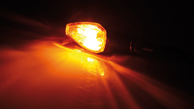 HIGHSIDER smart Peak Glühlampen Blinker Gehäuse Schwarz / Linse Orange (Paar), Vorn & Hinten – Bild 6