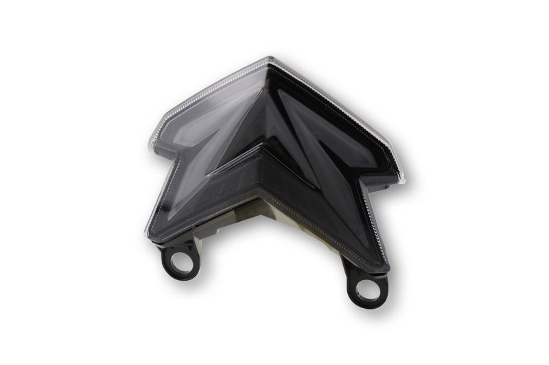 HIGHSIDER smart LED Rücklicht Schwarz Kawasaki Style, E-Geprüft (1Stck)