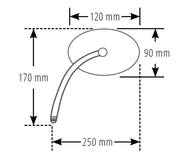 HIGHSIDER smart Spiegel Universal Schwarz Mit Gelenk (Paar) – Bild 3