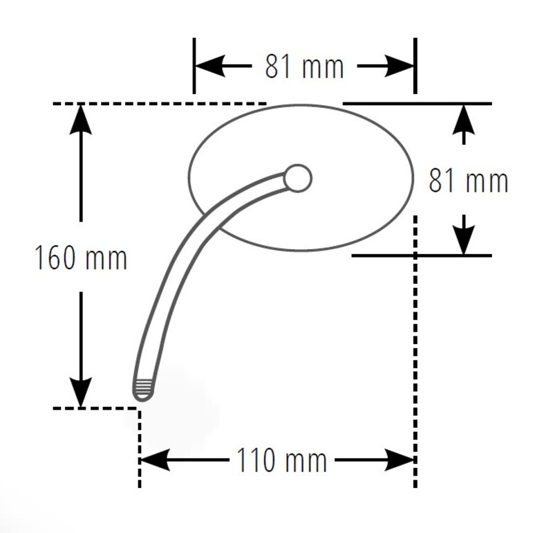HIGHSIDER smart Lenkerspiegel Mini Chrom (1Stck.) – Bild 4