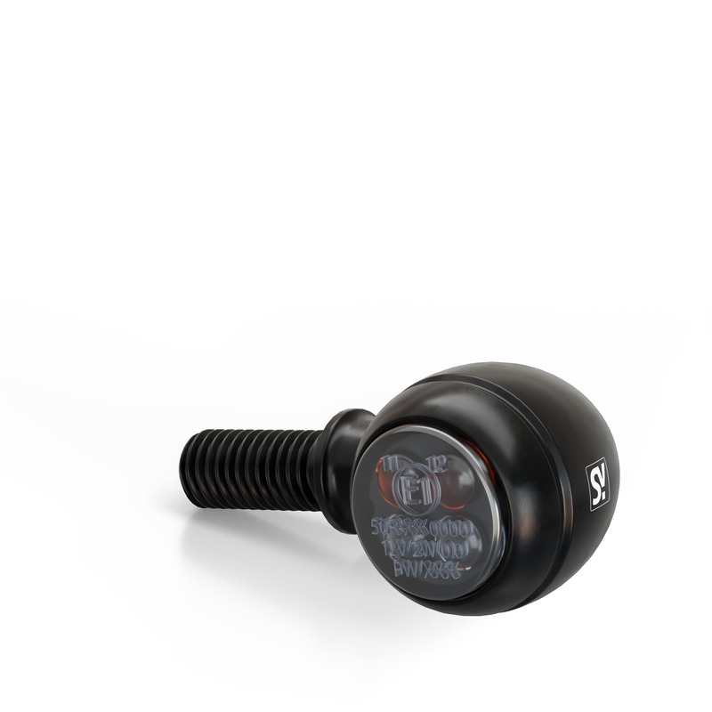 HIGHSIDER Smart Circula-S LED Blinker Gehäuse Schwarz / Linse Rauchgrau (Paar), Vorn & Hinten