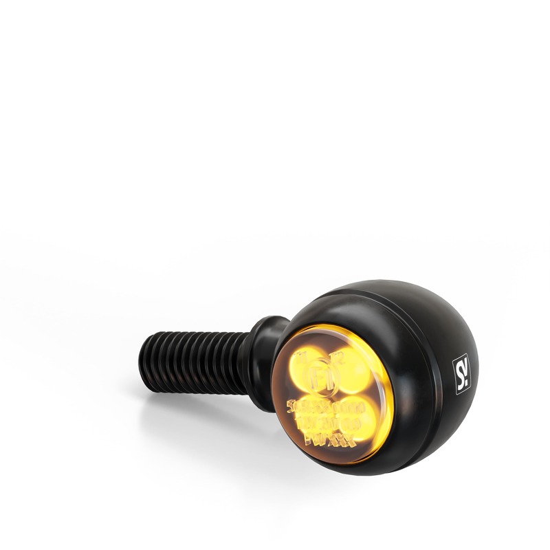 HIGHSIDER Smart Circula-S LED Blinker Gehäuse Schwarz / Linse Rauchgrau (Paar), Vorn & Hinten – Bild 3