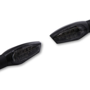 HIGHSIDER Smart Nova LED Blinker Gehäuse Schwarz / Linse Rauchgrau (Paar), Vorn & Hinten